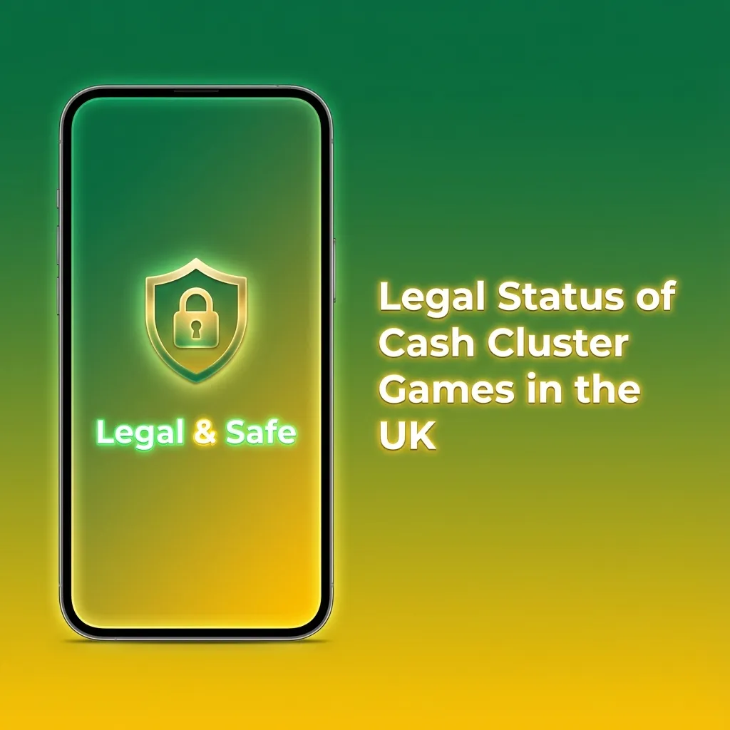Infographic on legal status of Rainbow Riches Cash Cluster at UKGC-licensed casinos, highlighting fairness and player protection