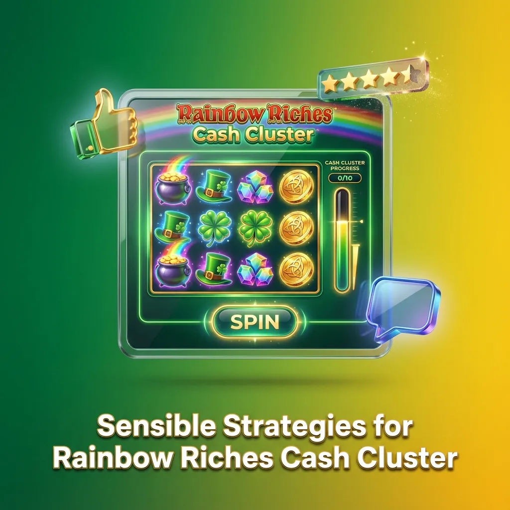 Illustration of Rainbow Riches Cash Cluster slot tips: bankroll management, using demos, and setting win/loss limits
