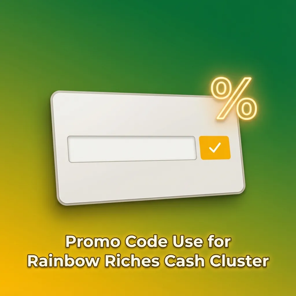 Player entering a promo code for Rainbow Riches Cash Cluster in the Fabulous Bingo app before depositing