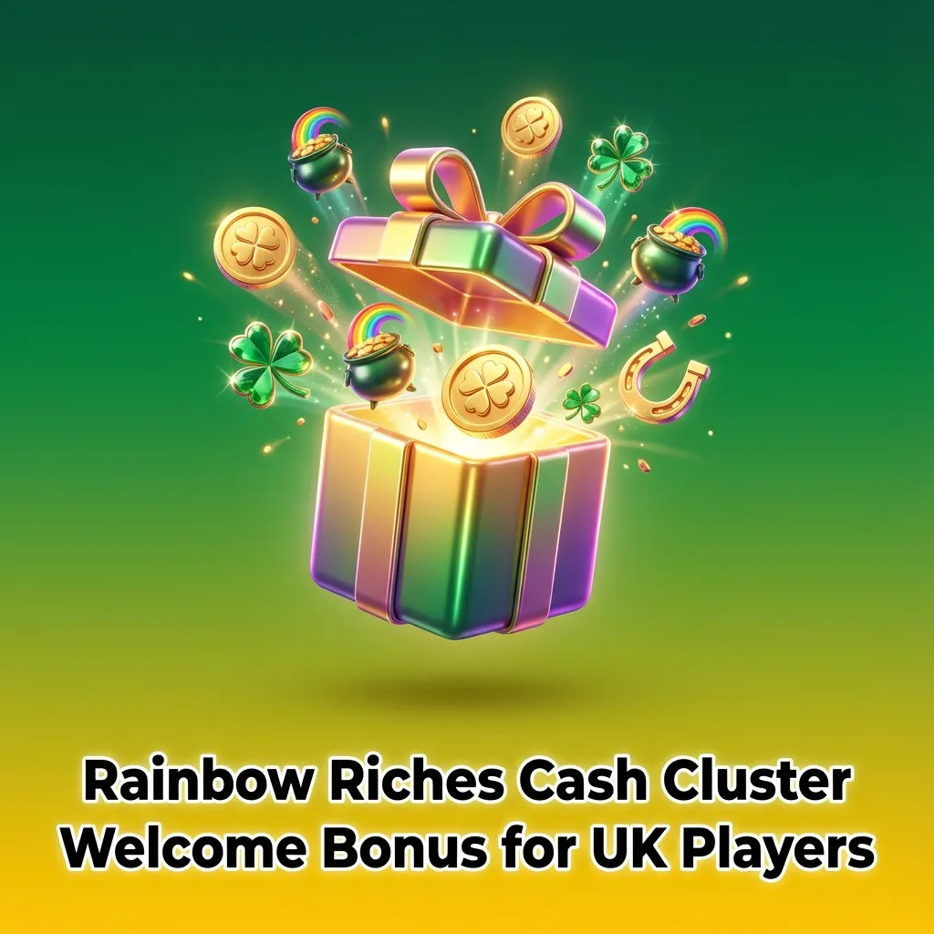 Mobile screen showing Fabulous Bingo app with Rainbow Riches Cash Cluster welcome bonus for new UK players